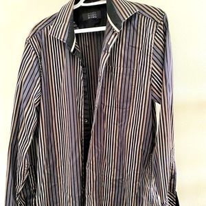 Orvieto long sleeves shirt size large vertical stripes